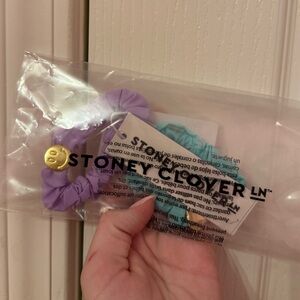 Teal/Purple Stoney Clover Lane Scrunchie Set BRAND NEW